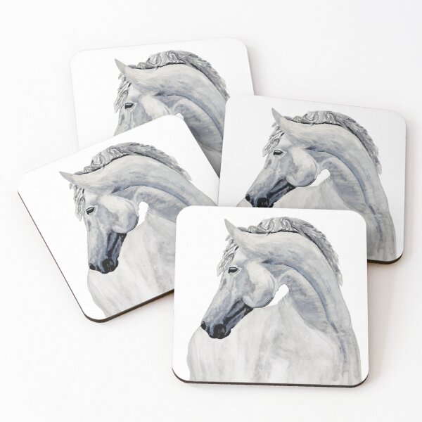 Item preview, White Arabian Horse | Watercolor Art by Sulazen designed and sold by SULAZEN.