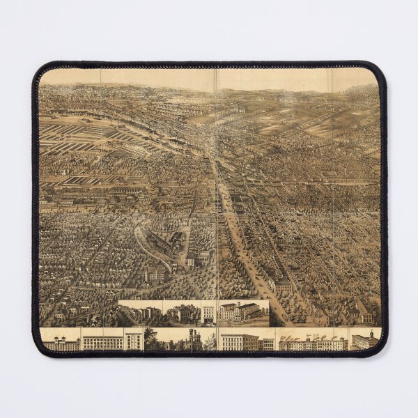 Item preview, Bird's eye view of Syracuse, New York (1868) designed and sold by allhistory.
