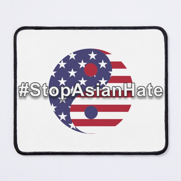 Item preview, Stop Asian Hate, Yin And Yang, American Flag (2021-3-SAH-1) designed and sold by NY-Prints-USA.
