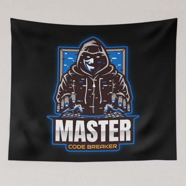 Item preview, Master Code Breaker - Hacker, Cyber Security Blue designed and sold by clubtee.