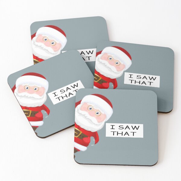 Aperçu de l'œuvre Père Noël, j'ai vu ce père Noël Sticker créée et vendue par Teetans.