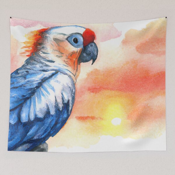 Item preview, Parrot Looking At Sunset designed and sold by AyfuDesigns.