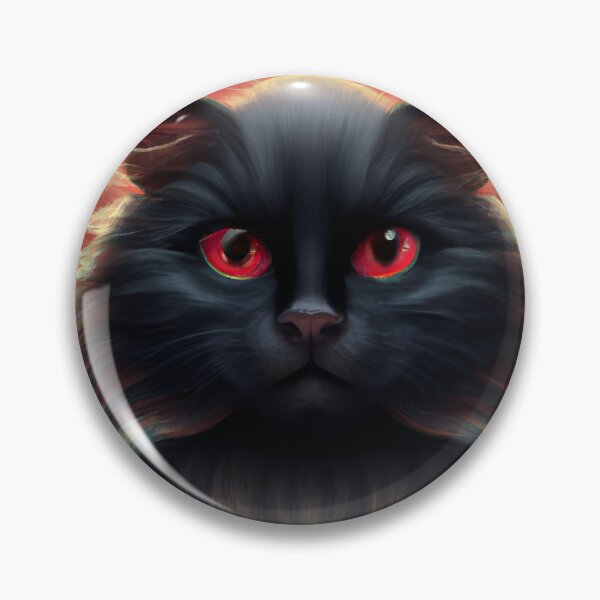 Item preview, Black cat with red eyes designed and sold by SanScho69.
