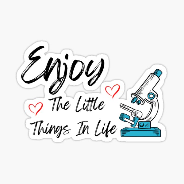 enjoy the little things Sticker for Sale by kennaplate