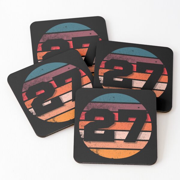 Item preview, 27 Number Vintage Retro Sunset Teen Birthday Squad Racing Numbers designed and sold by 27th-Tee.