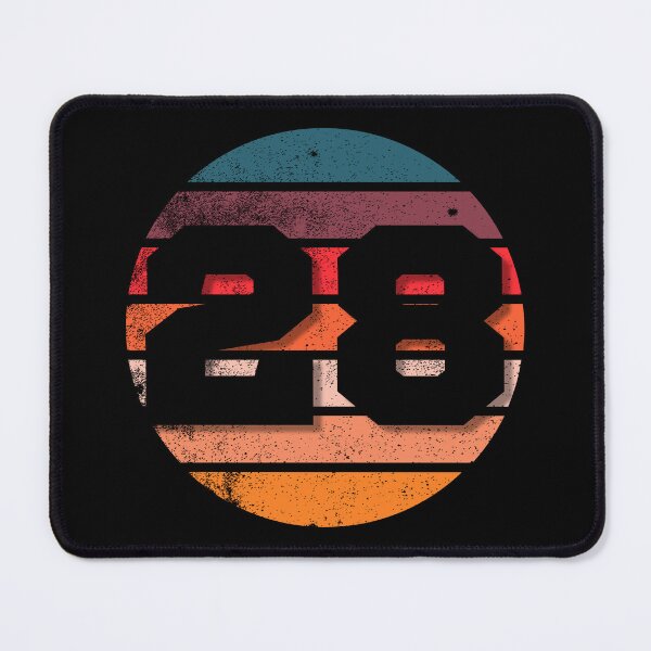 Item preview, 28 Number Vintage Retro Sunset Teen Birthday Squad Racing Numbers designed and sold by 27th-Tee.