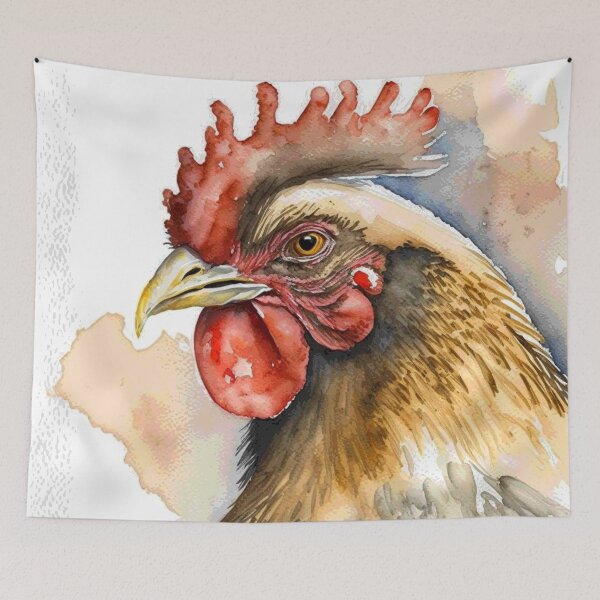 Item preview, Water colour hen designed and sold by BloodRubyz.