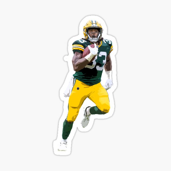 Green Bay Packers: Aaron Jones 2021 - NFL Removable Wall Adhesive Wall Decal Giant Athlete +2 Wall Decals 32W x 51H