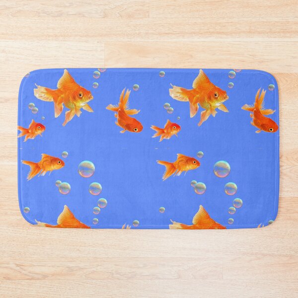 Item preview, SWIMMING GOLD FISH BLUE AQUARIUM PATTERN ART designed and sold by sharlesart.