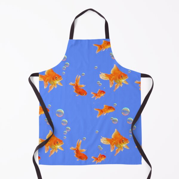 Item preview, SWIMMING GOLD FISH BLUE AQUARIUM PATTERN ART designed and sold by sharlesart.