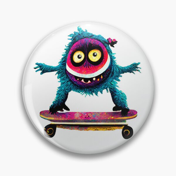 Item preview, Cute monster on a skateboard designed and sold by WaveDance.