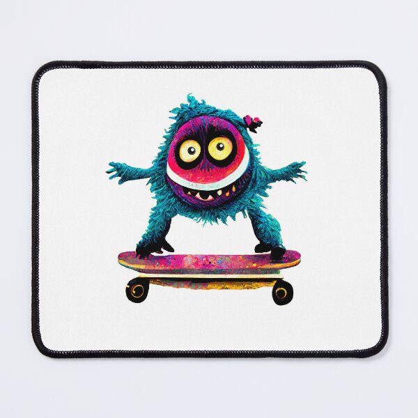 Item preview, Cute monster on a skateboard designed and sold by WaveDance.