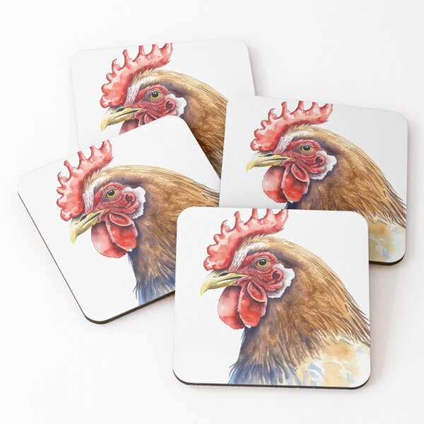 Item preview, Water colour hen designed and sold by BloodRubyz.
