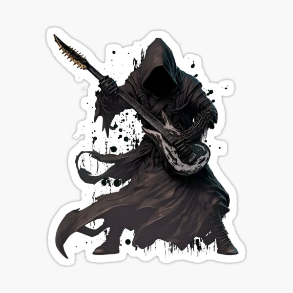 Item preview, Metal Wraith II - A wraith playing guitar - Fantasy designed and sold by Fenay Designs.