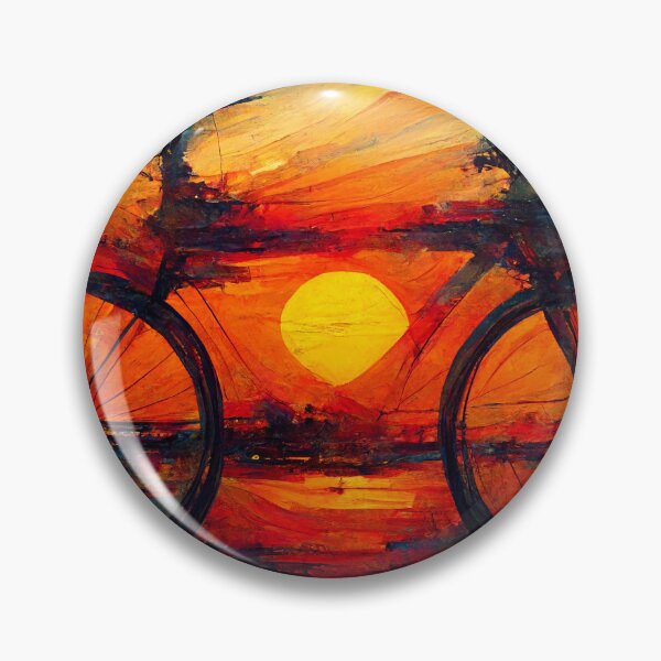 Item preview, A Painterly Bike Posed Before a Vivid Sky designed and sold by CadenceArt.