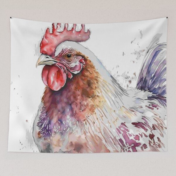 Item preview, Water colour rooster designed and sold by BloodRubyz.