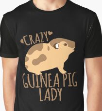 Crazy Guinea Pig Lady Graphic T-Shirt