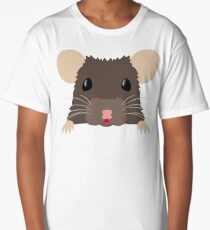 Cute peeking pet RAT Long T-Shirt