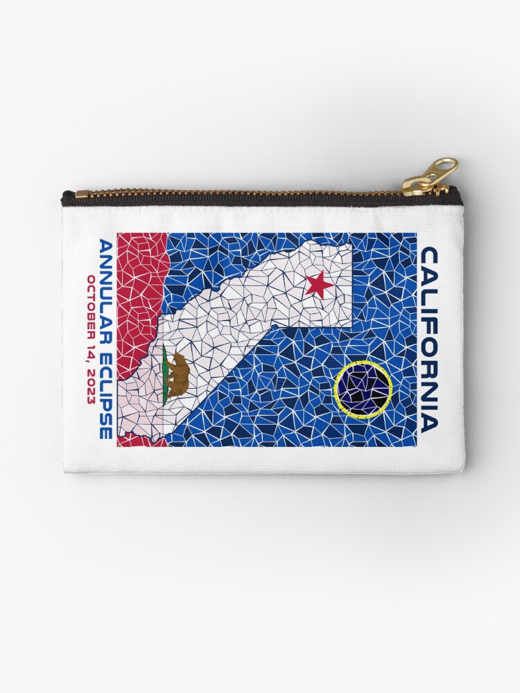 Thumbnail 1 of 4, Zipper Pouch, California Annular Eclipse 2023 designed and sold by Eclipse2024.