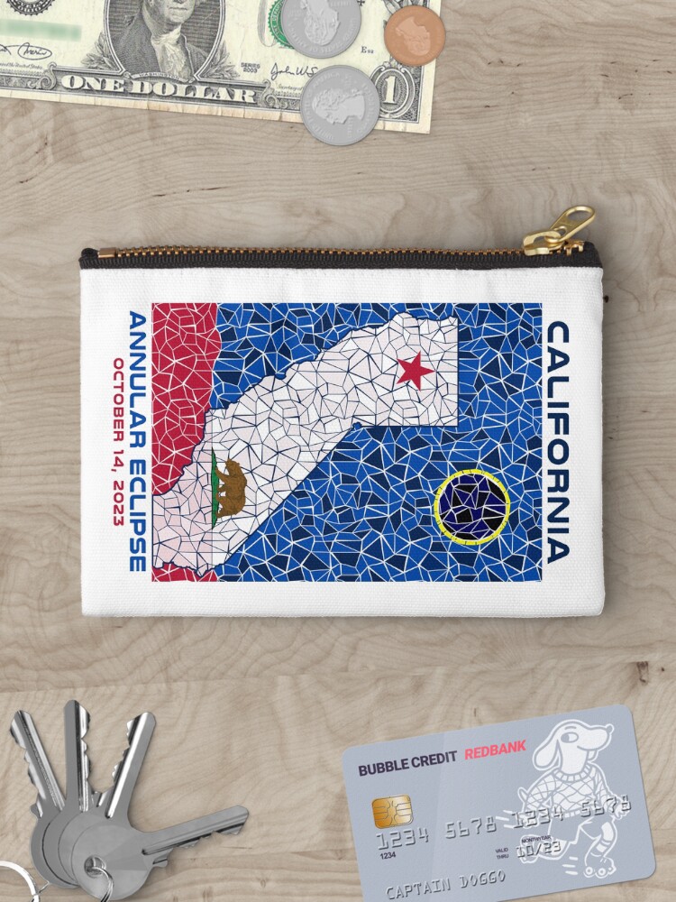 Thumbnail 3 of 4, Zipper Pouch, California Annular Eclipse 2023 designed and sold by Eclipse2024.