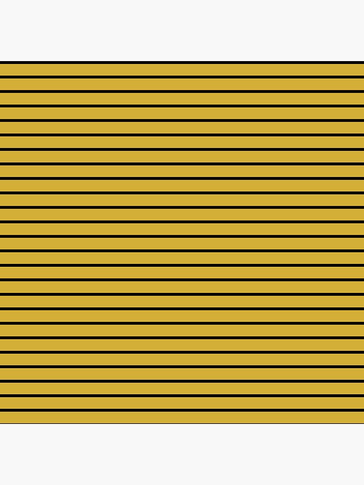 "Horizontal Black on Gold Pinstripes " Sticker for Sale by