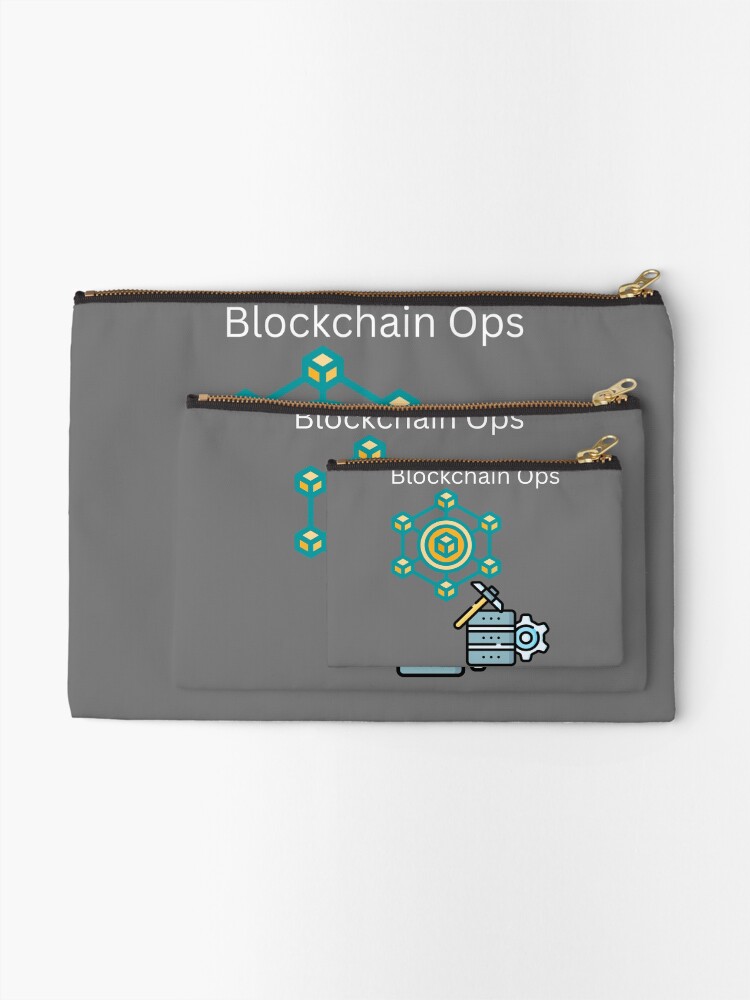 Thumbnail 2 of 4, Zipper Pouch, Blockchain Ops designed and sold by UpcomingTech.