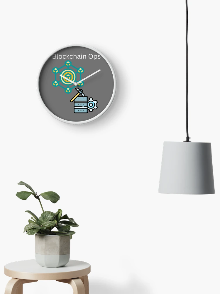 Thumbnail 2 of 4, Clock, Blockchain Ops designed and sold by UpcomingTech.