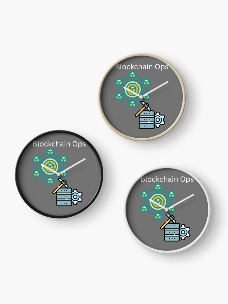 Thumbnail 3 of 4, Clock, Blockchain Ops designed and sold by UpcomingTech.