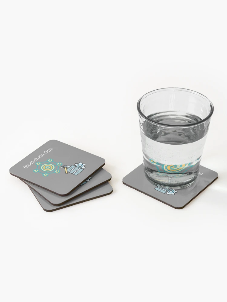 Thumbnail 2 of 5, Coasters (Set of 4), Blockchain Ops designed and sold by UpcomingTech.