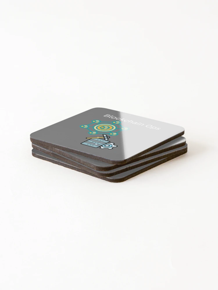 Thumbnail 4 of 5, Coasters (Set of 4), Blockchain Ops designed and sold by UpcomingTech.