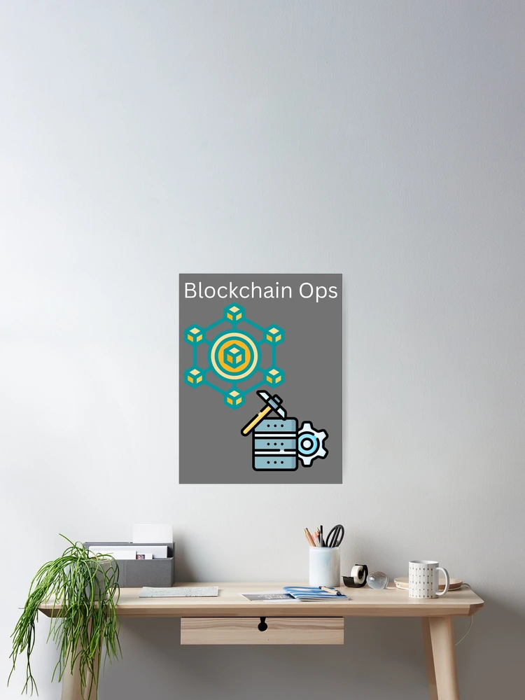 Thumbnail 2 of 3, Poster, Blockchain Ops designed and sold by UpcomingTech.