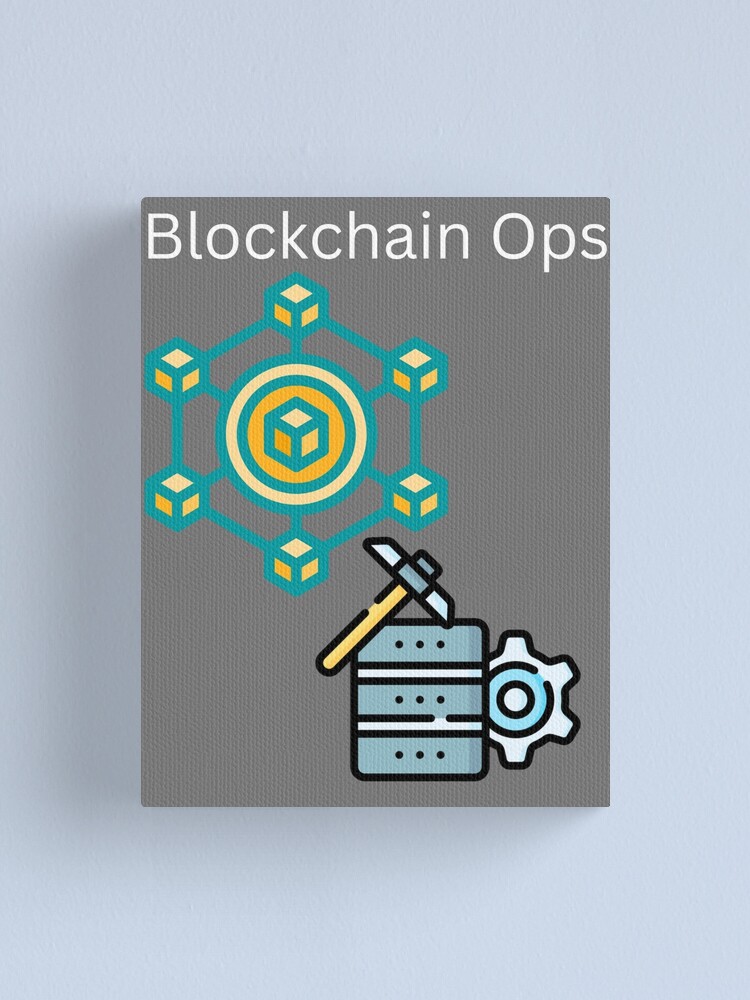 Thumbnail 1 of 3, Canvas Print, Blockchain Ops designed and sold by UpcomingTech.