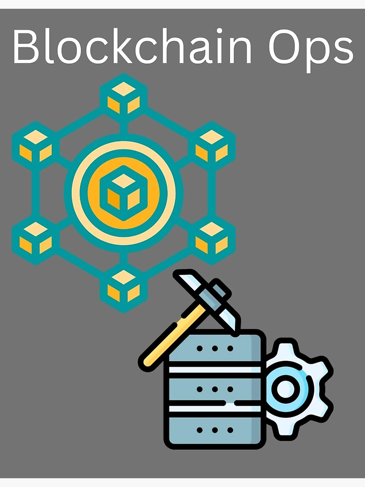 Thumbnail 3 of 3, Poster, Blockchain Ops designed and sold by UpcomingTech.