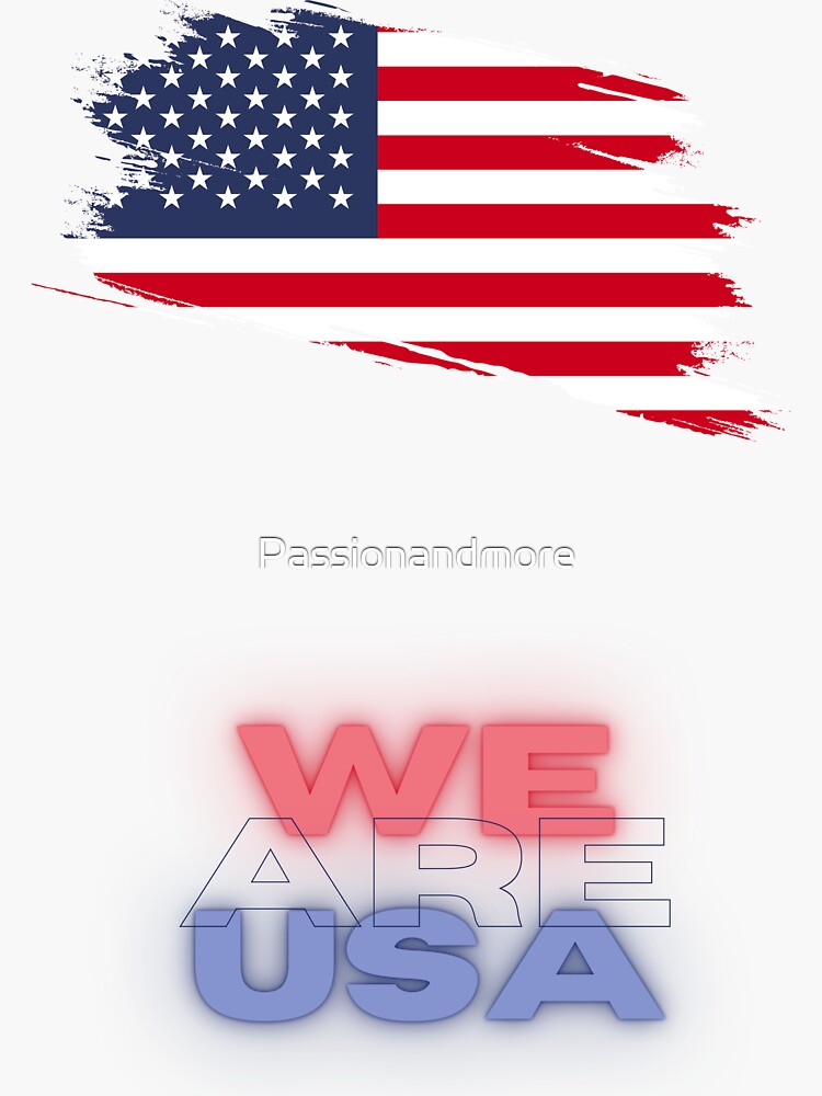 "Team USA" Sticker for Sale by Passionandmore Redbubble