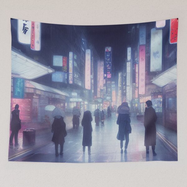 Item preview, Raining in Osaka - Lofi Vibe designed and sold by DesignerKin.