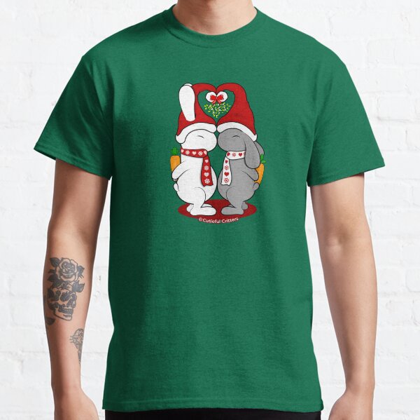 Loving Christmas Bunnies Classic T-Shirt
