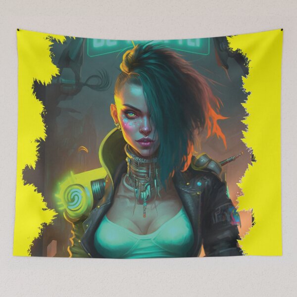 Item preview, Cyberpunk girl: Kali designed and sold by ai-miilk.