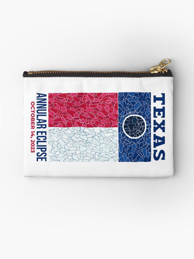 Thumbnail 1 of 4, Zipper Pouch, Texas Annular Eclipse 2023 designed and sold by Eclipse2024.