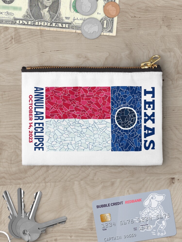 Thumbnail 3 of 4, Zipper Pouch, Texas Annular Eclipse 2023 designed and sold by Eclipse2024.