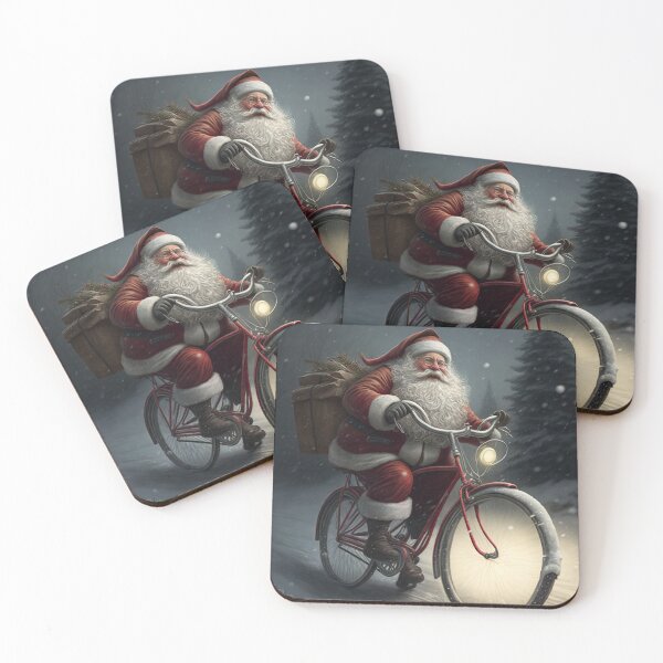 Item preview, Santa Claus Riding a Bike 01 designed and sold by CadenceArt.
