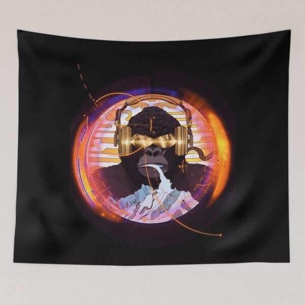 Item preview, Shaolin Gorila With Golden Headphone One designed and sold by GoPublicTeam.