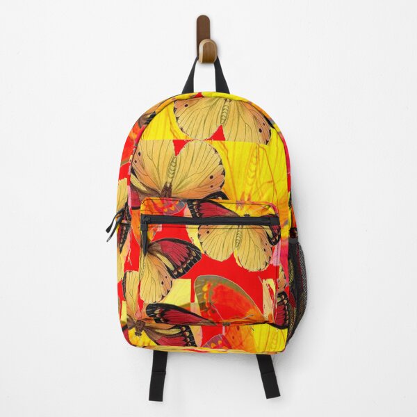 Item preview, ABSTRACT YELLOW-RED BUTTERFLIES PATTERN ART designed and sold by sharlesart.