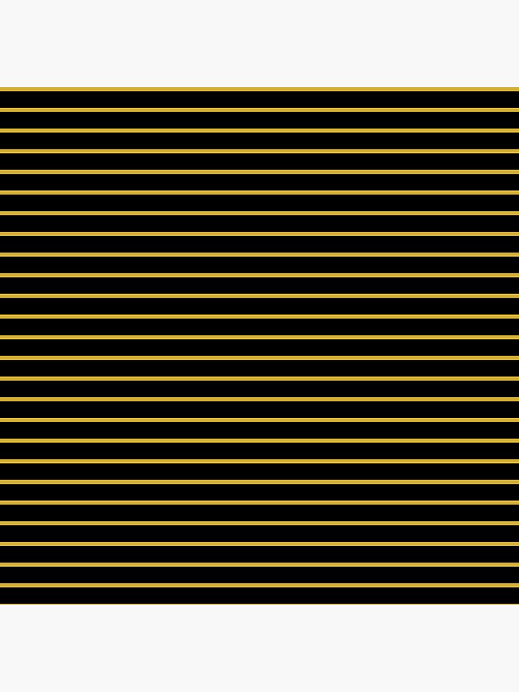 "Horizontal Gold on Black Pinstripes " Sticker for Sale by
