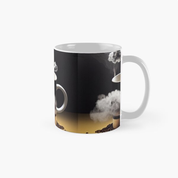 Item preview, Coffee cup with lots of steam and coffee beans designed and sold by G-M-Designs.