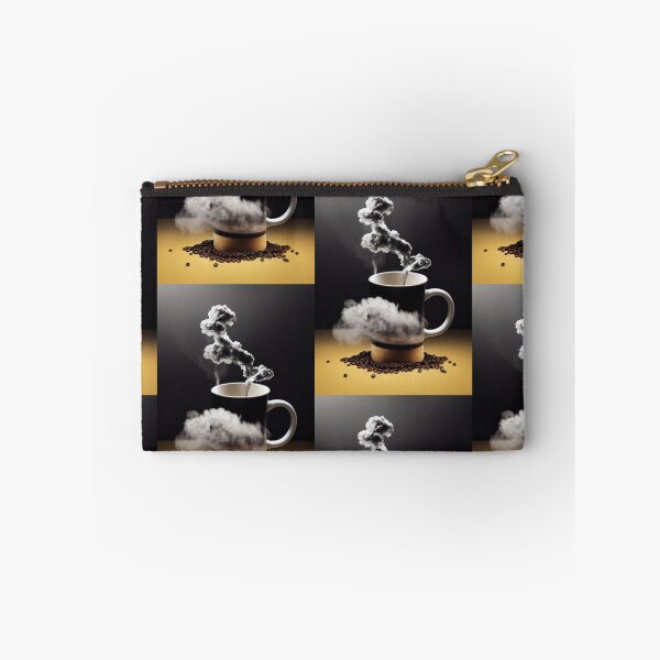 Item preview, Coffee cup with lots of steam and coffee beans designed and sold by G-M-Designs.