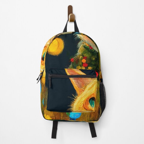 Item preview, Van Gogh Christmas Cat Painting Starry Night Remake designed and sold by CandyDroidMerch.