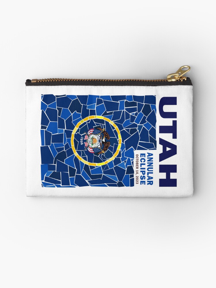 Thumbnail 1 of 4, Zipper Pouch, Utah Annular Eclipse 2023 designed and sold by Eclipse2024.
