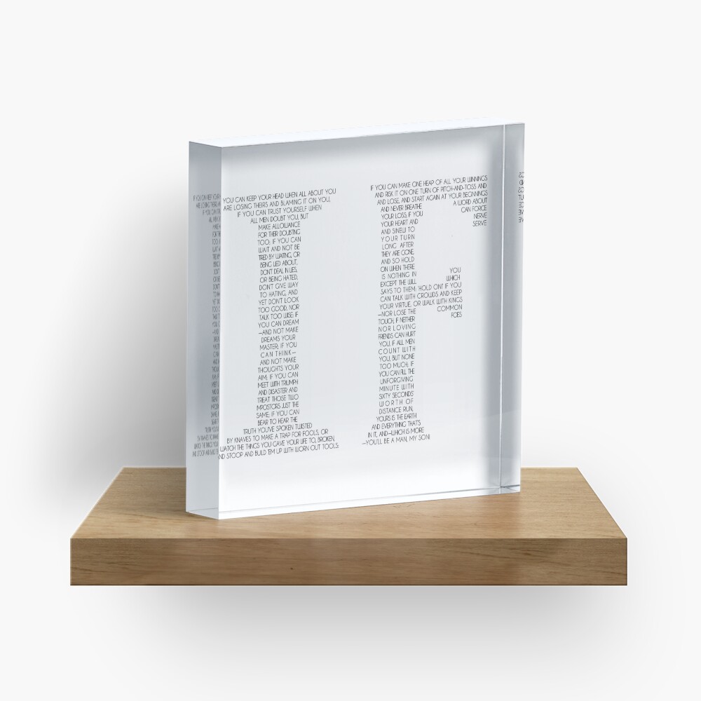 IF poem | Black Acrylic Block