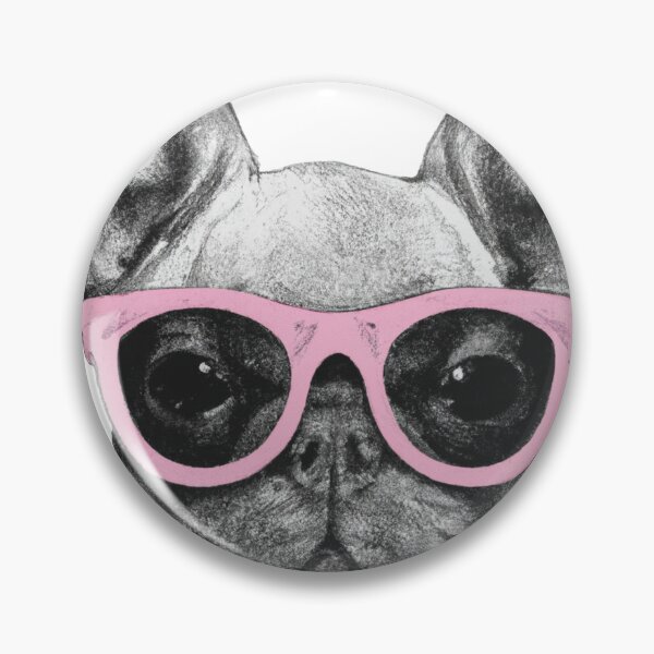Item preview, French Bulldog with Light Pink Glasses designed and sold by aboniteblanc.