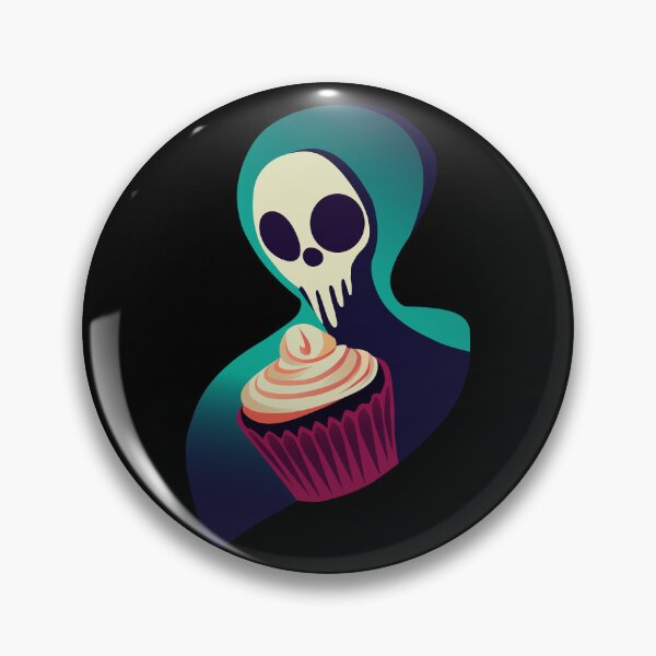 Artikelvorschau, Skelly Ghost mit Schokoladen-Cupcake, minimalistisch, Halloween, Herbst entworfen und verkauft von ComfyDays.